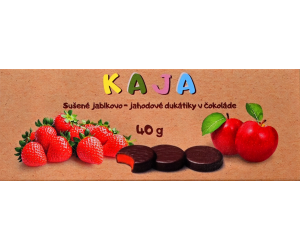 Su&scaron;en&eacute; jablkovo-jahodov&eacute; duk&aacute;tiky v čokol&aacute;de 40g